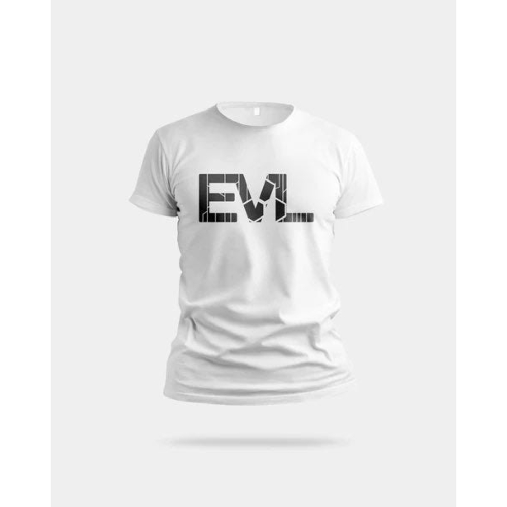White classic EVLUTION NUTRITION T-SHIRT